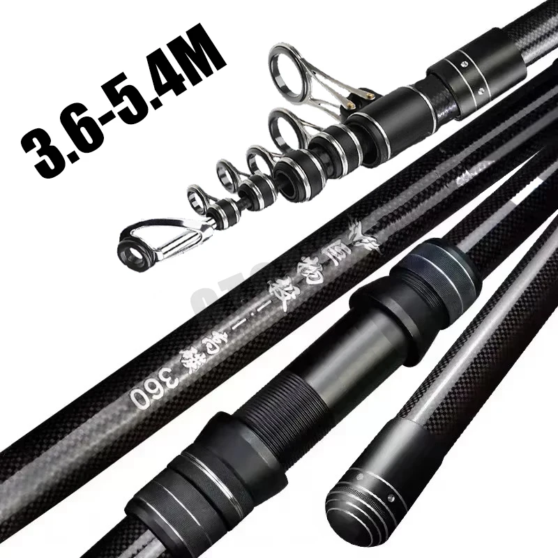 Fishing Rod Surf - Canne à pêche télescopique 3.6m 4.5m